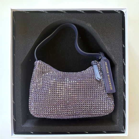 Brandon Blackwood Crystal Tanzanite Shoulder Bag - Picture 11 of 11